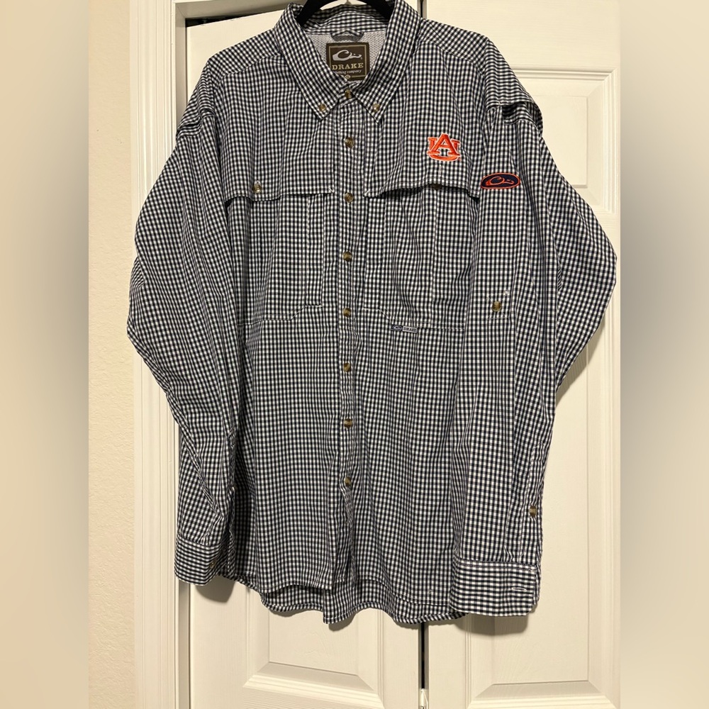 Drake AUBURN Plaid Wingshooter’s Shirt Long Sleeve